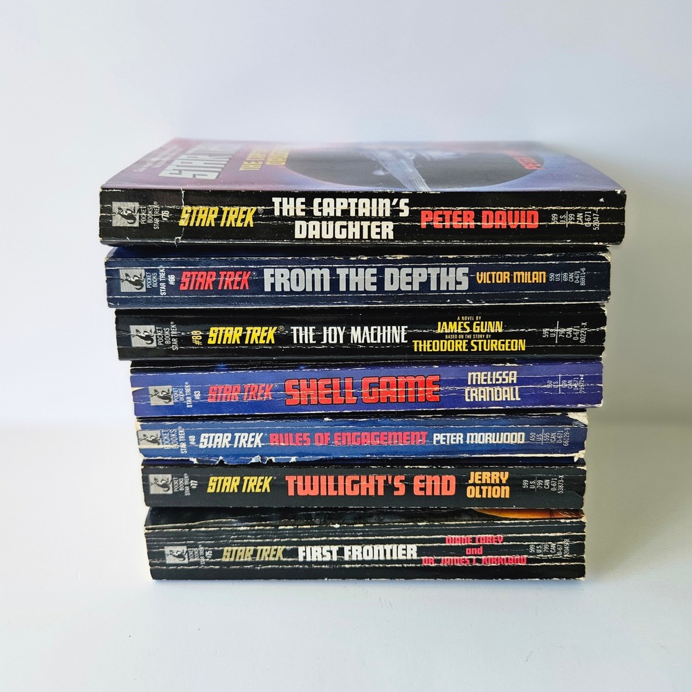 Vtg Star Trek PB Books LOT OF 7 Twilight Frontier Rules Shell Captain 75 76‎ 77